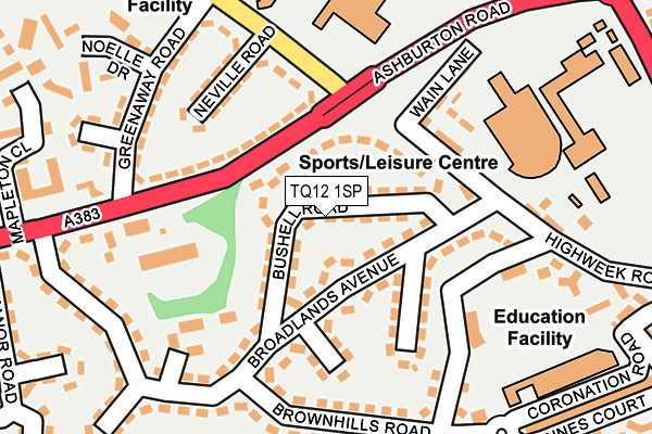 TQ12 1SP map - OS OpenMap – Local (Ordnance Survey) TQ12 1SP map - OS OpenMap – Local (Ordnance Survey)