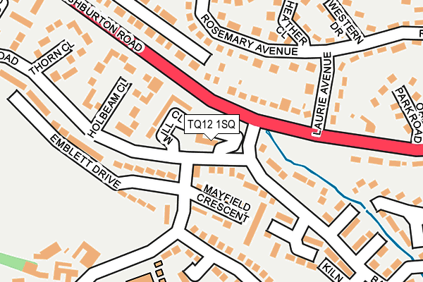 TQ12 1SQ map - OS OpenMap – Local (Ordnance Survey) TQ12 1SQ map - OS OpenMap – Local (Ordnance Survey)