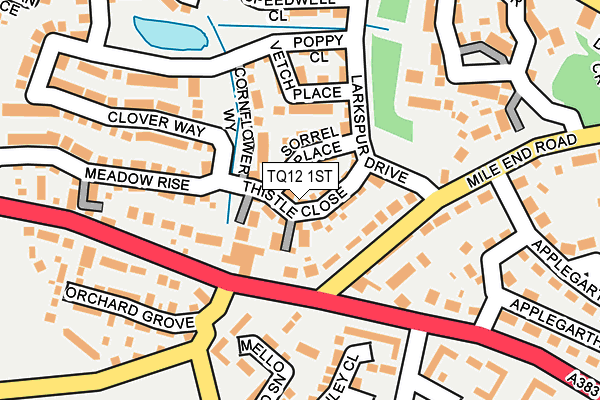 TQ12 1ST map - OS OpenMap – Local (Ordnance Survey) TQ12 1ST map - OS OpenMap – Local (Ordnance Survey)