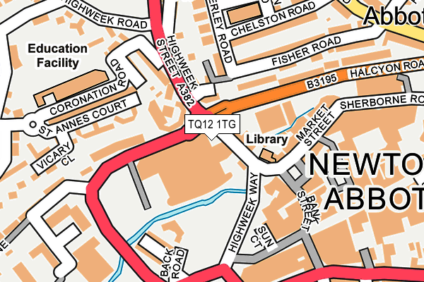 TQ12 1TG map - OS OpenMap – Local (Ordnance Survey) TQ12 1TG map - OS OpenMap – Local (Ordnance Survey)