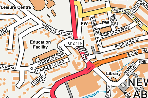 TQ12 1TN map - OS OpenMap – Local (Ordnance Survey) TQ12 1TN map - OS OpenMap – Local (Ordnance Survey)