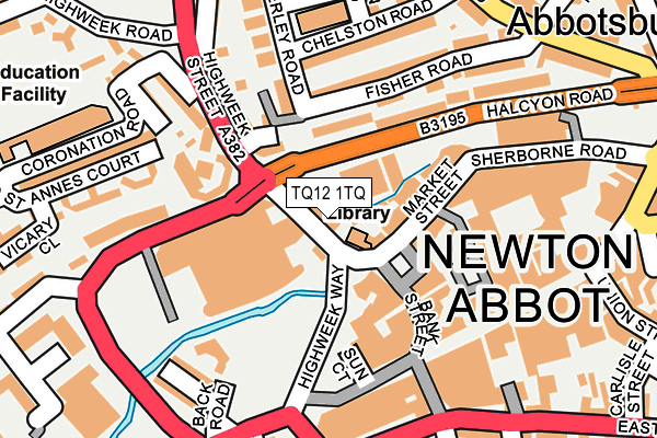 TQ12 1TQ map - OS OpenMap – Local (Ordnance Survey)