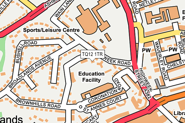 TQ12 1TR map - OS OpenMap – Local (Ordnance Survey) TQ12 1TR map - OS OpenMap – Local (Ordnance Survey)