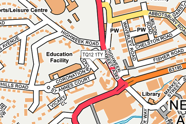 TQ12 1TY map - OS OpenMap – Local (Ordnance Survey) TQ12 1TY map - OS OpenMap – Local (Ordnance Survey)