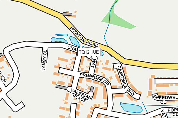 TQ12 1UE map - OS OpenMap – Local (Ordnance Survey) TQ12 1UE map - OS OpenMap – Local (Ordnance Survey)
