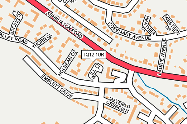 TQ12 1UR map - OS OpenMap – Local (Ordnance Survey) TQ12 1UR map - OS OpenMap – Local (Ordnance Survey)