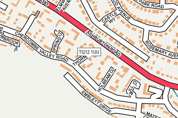 TQ12 1UU map - OS OpenMap – Local (Ordnance Survey) TQ12 1UU map - OS OpenMap – Local (Ordnance Survey)