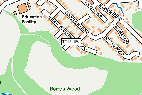TQ12 1UW map - OS OpenMap – Local (Ordnance Survey) TQ12 1UW map - OS OpenMap – Local (Ordnance Survey)