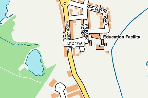 TQ12 1WA map - OS OpenMap – Local (Ordnance Survey) TQ12 1WA map - OS OpenMap – Local (Ordnance Survey)