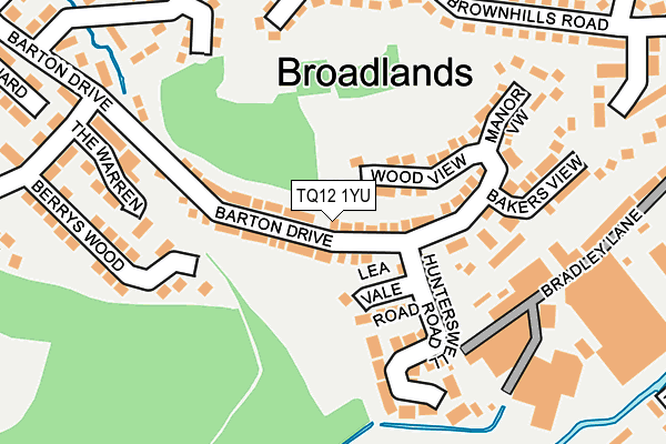 TQ12 1YU map - OS OpenMap – Local (Ordnance Survey) TQ12 1YU map - OS OpenMap – Local (Ordnance Survey)