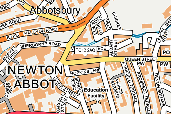 TQ12 2AQ map - OS OpenMap – Local (Ordnance Survey) TQ12 2AQ map - OS OpenMap – Local (Ordnance Survey)
