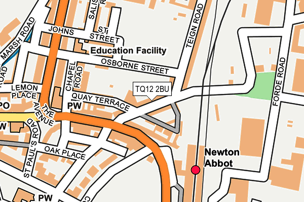 TQ12 2BU map - OS OpenMap – Local (Ordnance Survey) TQ12 2BU map - OS OpenMap – Local (Ordnance Survey)