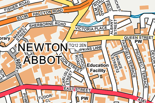 TQ12 2EN map - OS OpenMap – Local (Ordnance Survey)