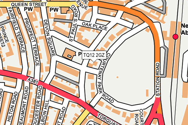 TQ12 2GZ map - OS OpenMap – Local (Ordnance Survey) TQ12 2GZ map - OS OpenMap – Local (Ordnance Survey)