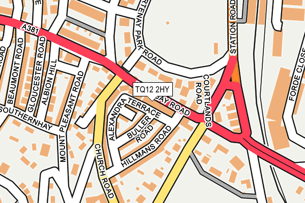 TQ12 2HY map - OS OpenMap – Local (Ordnance Survey) TQ12 2HY map - OS OpenMap – Local (Ordnance Survey)
