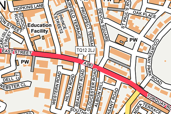 TQ12 2LJ map - OS OpenMap – Local (Ordnance Survey) TQ12 2LJ map - OS OpenMap – Local (Ordnance Survey)