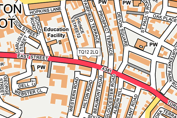 TQ12 2LQ map - OS OpenMap – Local (Ordnance Survey) TQ12 2LQ map - OS OpenMap – Local (Ordnance Survey)