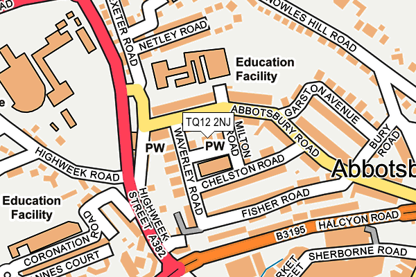 TQ12 2NJ map - OS OpenMap – Local (Ordnance Survey) TQ12 2NJ map - OS OpenMap – Local (Ordnance Survey)