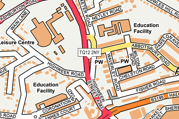 TQ12 2NY map - OS OpenMap – Local (Ordnance Survey) TQ12 2NY map - OS OpenMap – Local (Ordnance Survey)