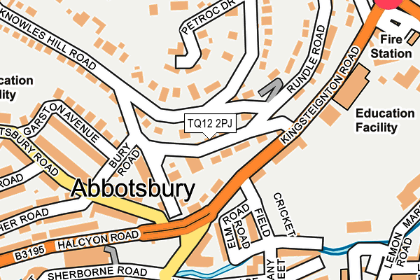 TQ12 2PJ map - OS OpenMap – Local (Ordnance Survey) TQ12 2PJ map - OS OpenMap – Local (Ordnance Survey)