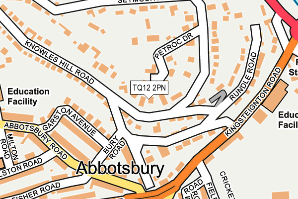 TQ12 2PN map - OS OpenMap – Local (Ordnance Survey)
