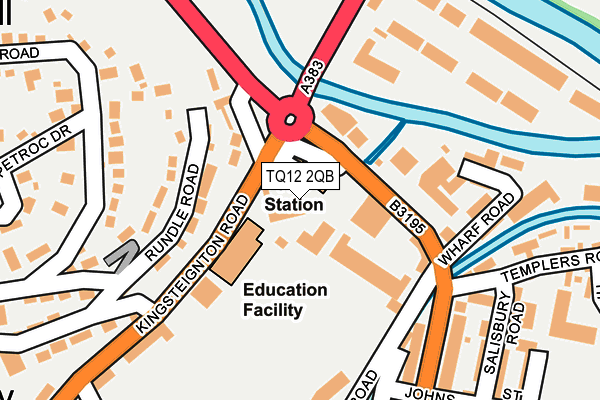 TQ12 2QB map - OS OpenMap – Local (Ordnance Survey) TQ12 2QB map - OS OpenMap – Local (Ordnance Survey)
