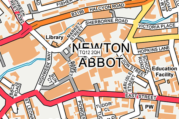 TQ12 2QH map - OS OpenMap – Local (Ordnance Survey)