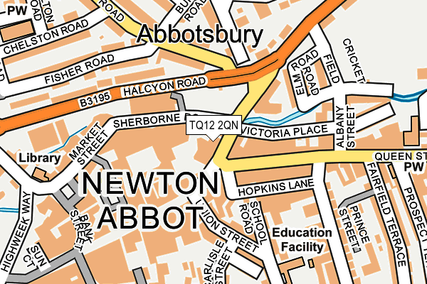 TQ12 2QN map - OS OpenMap – Local (Ordnance Survey)