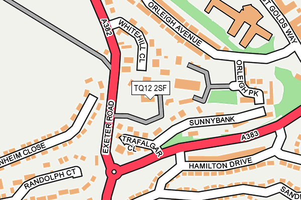 TQ12 2SF map - OS OpenMap – Local (Ordnance Survey) TQ12 2SF map - OS OpenMap – Local (Ordnance Survey)