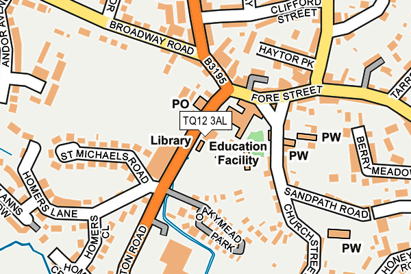 TQ12 3AL map - OS OpenMap – Local (Ordnance Survey) TQ12 3AL map - OS OpenMap – Local (Ordnance Survey)