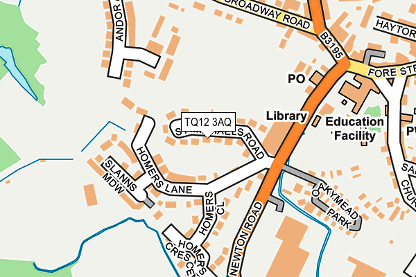 TQ12 3AQ map - OS OpenMap – Local (Ordnance Survey) TQ12 3AQ map - OS OpenMap – Local (Ordnance Survey)
