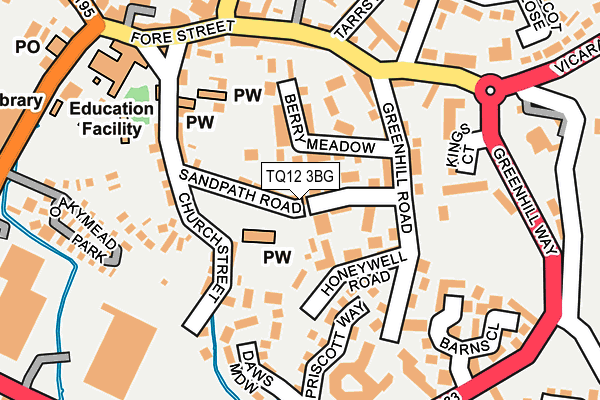 TQ12 3BG map - OS OpenMap – Local (Ordnance Survey) TQ12 3BG map - OS OpenMap – Local (Ordnance Survey)