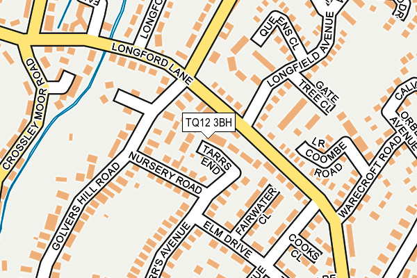 TQ12 3BH map - OS OpenMap – Local (Ordnance Survey) TQ12 3BH map - OS OpenMap – Local (Ordnance Survey)
