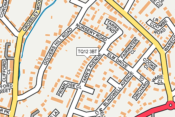 TQ12 3BT map - OS OpenMap – Local (Ordnance Survey) TQ12 3BT map - OS OpenMap – Local (Ordnance Survey)