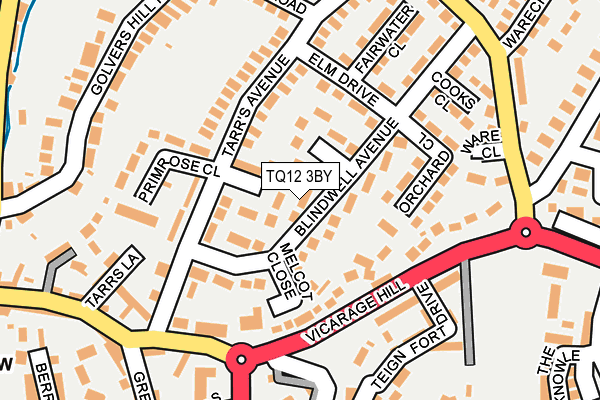 TQ12 3BY map - OS OpenMap – Local (Ordnance Survey) TQ12 3BY map - OS OpenMap – Local (Ordnance Survey)