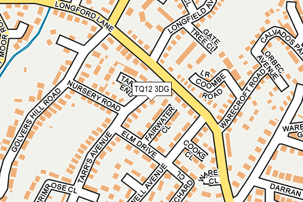 TQ12 3DG map - OS OpenMap – Local (Ordnance Survey) TQ12 3DG map - OS OpenMap – Local (Ordnance Survey)