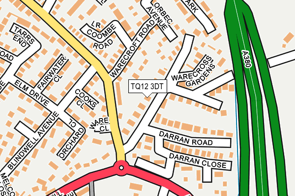 TQ12 3DT map - OS OpenMap – Local (Ordnance Survey) TQ12 3DT map - OS OpenMap – Local (Ordnance Survey)