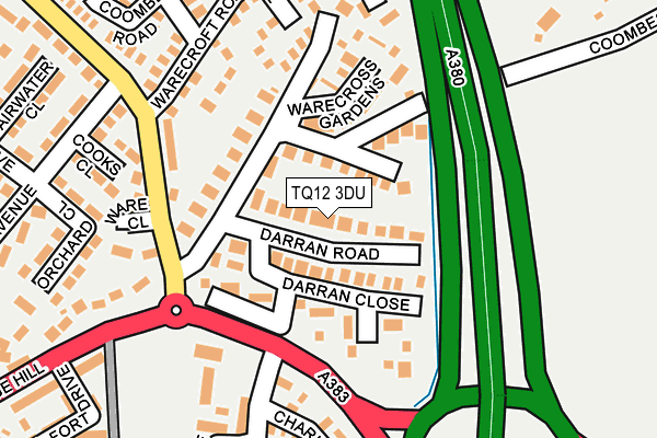 TQ12 3DU map - OS OpenMap – Local (Ordnance Survey) TQ12 3DU map - OS OpenMap – Local (Ordnance Survey)