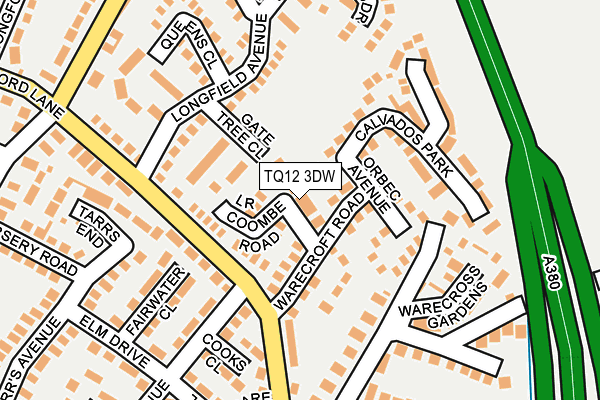 TQ12 3DW map - OS OpenMap – Local (Ordnance Survey) TQ12 3DW map - OS OpenMap – Local (Ordnance Survey)