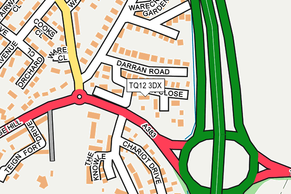 TQ12 3DX map - OS OpenMap – Local (Ordnance Survey) TQ12 3DX map - OS OpenMap – Local (Ordnance Survey)