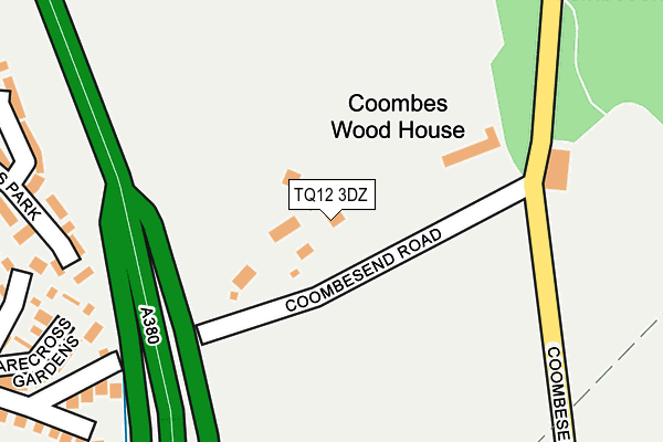 TQ12 3DZ map - OS OpenMap – Local (Ordnance Survey)