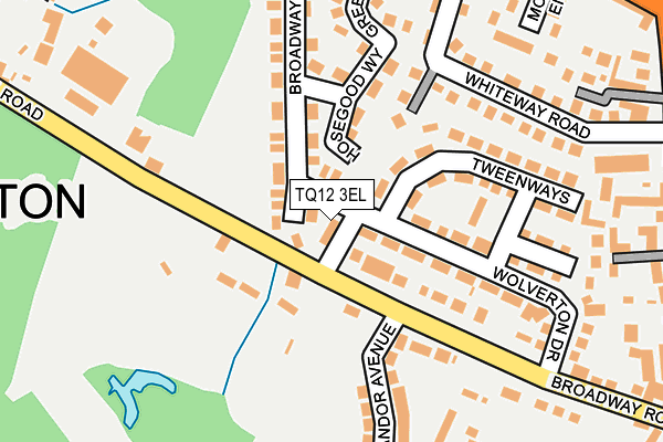 TQ12 3EL map - OS OpenMap – Local (Ordnance Survey) TQ12 3EL map - OS OpenMap – Local (Ordnance Survey)