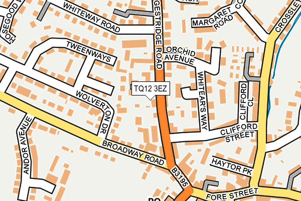 TQ12 3EZ map - OS OpenMap – Local (Ordnance Survey) TQ12 3EZ map - OS OpenMap – Local (Ordnance Survey)