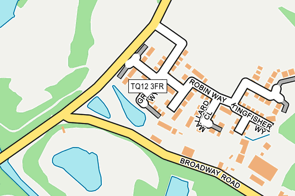 TQ12 3FR map - OS OpenMap – Local (Ordnance Survey) TQ12 3FR map - OS OpenMap – Local (Ordnance Survey)