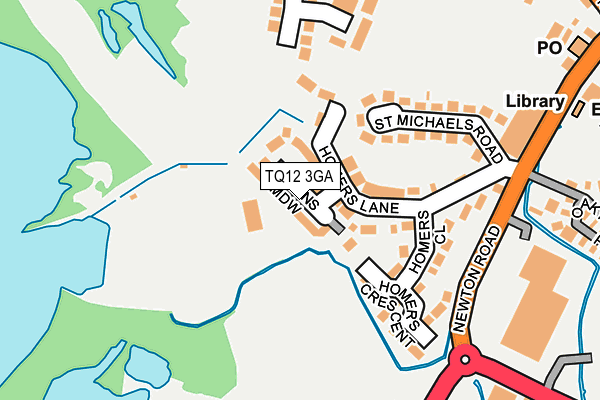 TQ12 3GA map - OS OpenMap – Local (Ordnance Survey) TQ12 3GA map - OS OpenMap – Local (Ordnance Survey)