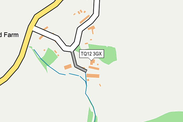 TQ12 3GX map - OS OpenMap – Local (Ordnance Survey) TQ12 3GX map - OS OpenMap – Local (Ordnance Survey)