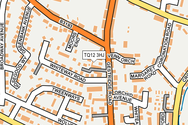 TQ12 3HJ map - OS OpenMap – Local (Ordnance Survey) TQ12 3HJ map - OS OpenMap – Local (Ordnance Survey)