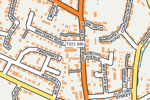 TQ12 3HN map - OS OpenMap – Local (Ordnance Survey) TQ12 3HN map - OS OpenMap – Local (Ordnance Survey)