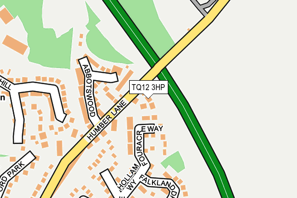 TQ12 3HP map - OS OpenMap – Local (Ordnance Survey) TQ12 3HP map - OS OpenMap – Local (Ordnance Survey)