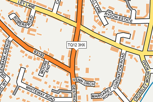 TQ12 3HX map - OS OpenMap – Local (Ordnance Survey) TQ12 3HX map - OS OpenMap – Local (Ordnance Survey)